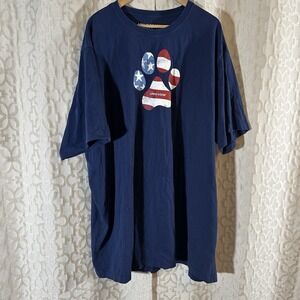 American Flag Dog Paw, Men's Graphic T-shirts, 4th of July T-shirt 4XLT